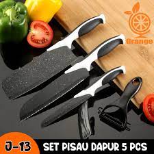 Pisau Sultan Pisau Set 6 in 1 Warna Warni anti Lengket Pisau Keramik Pisau Jerami Pisau Set 5 in 1 J13 Batu Maifan