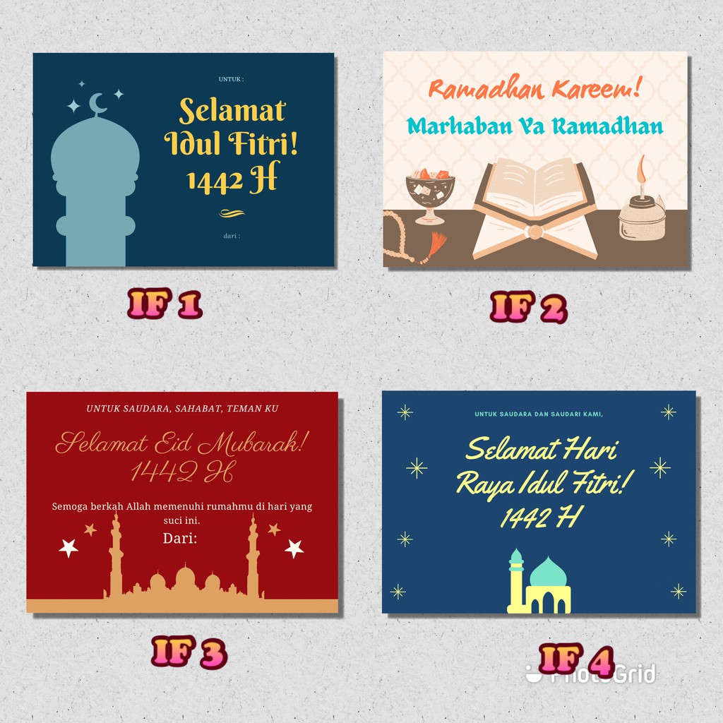 

Kartu Ucapan Edisi Lebaran Idul Fitri Ukuran Besar - Gift Card - Greeting Card - Thank You Card