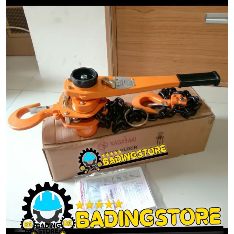 Jual LEVER BLOCK 3/4 TON X 1,5 METER LEVER HOIST 3/4 NAGASAKI 1,5 METER