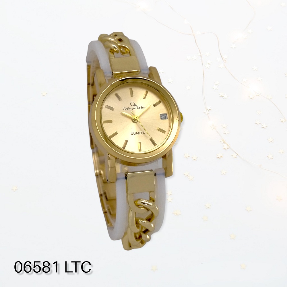 06581 Gold Jam Tangan Rante Wanita Tanggal Murah dan Original