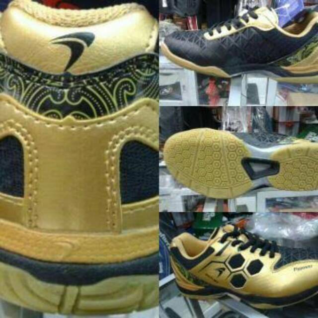 Sepatu Badminton FLYPOWER MENDUT GOLD ORIGINAL