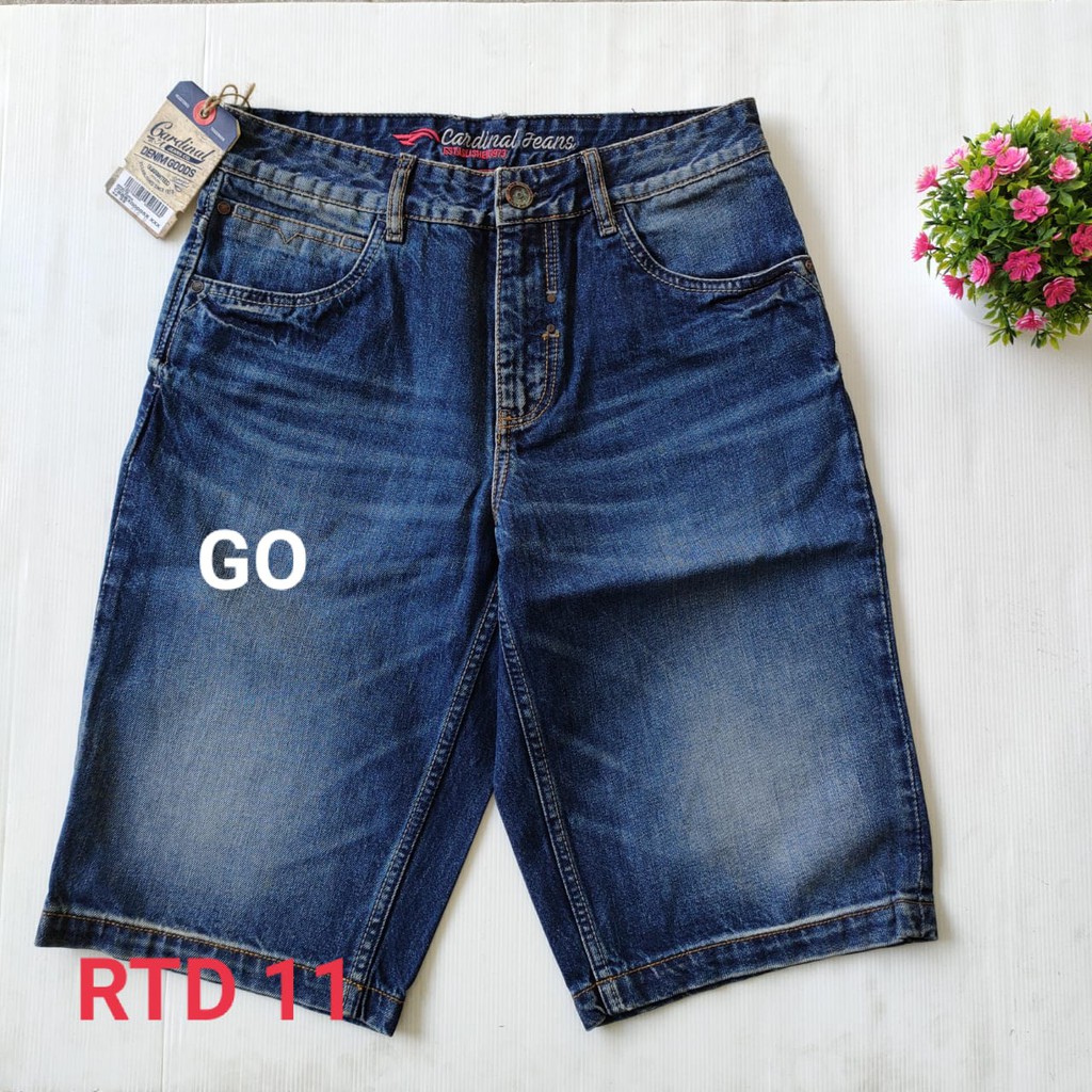 BB 34-R CARDINAL JEANS Celana Pria Celana Pendek Bermuda Casual Sobek Slimfit Reguler Fit Reguler