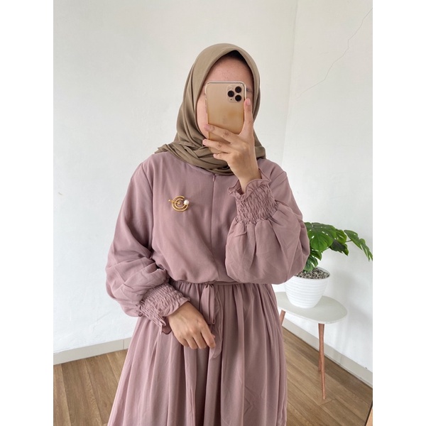 NAURA DRESS-Dusty Pink