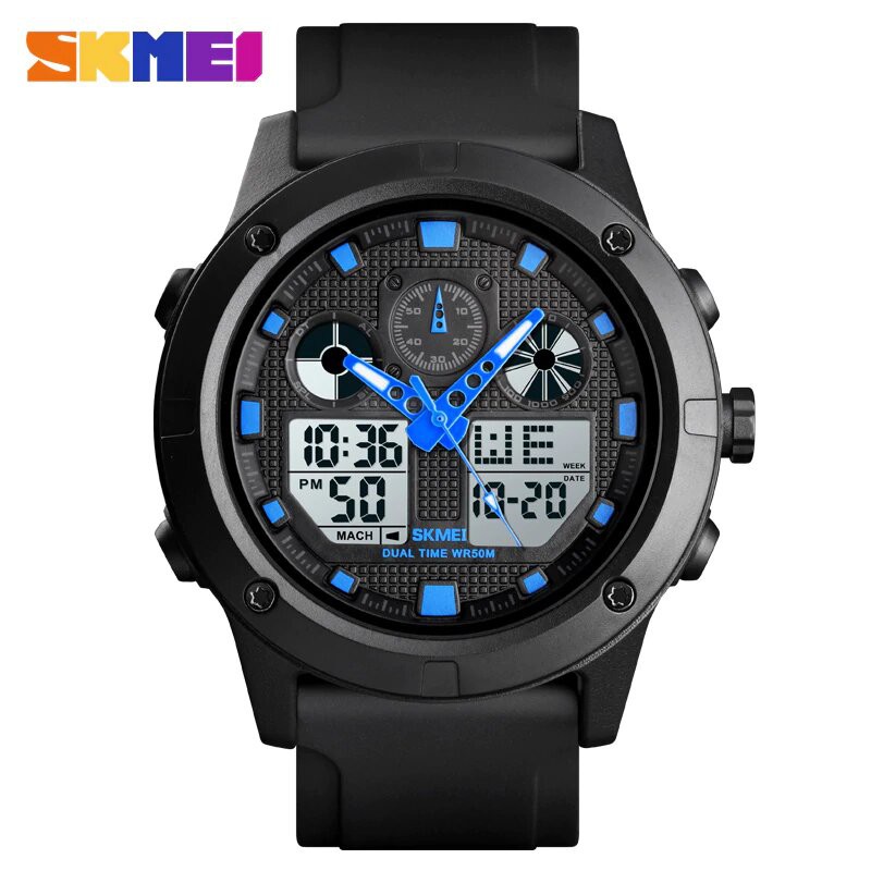 Jam Tangan Pria / SKMEI 1514 Men Digital Double Time / Jam Tangan Analog Digital / Skmei