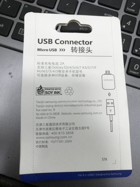 Converter Samsung Usb OTG Type Micro Original Connector OTG Kit Mikro