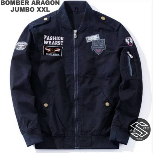 JAKET BOMBER PRIA JUMBO ARAGON SENSOR XXL TERBARU PREMIUN