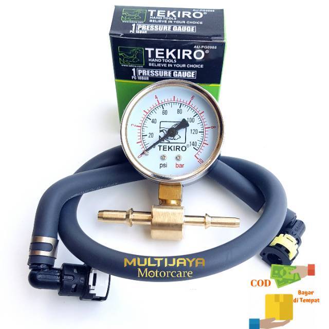 Fuel Pump Tester FPG Tekiro 6 x 8 Pressure Gauge UNIVERSAL 6x8 HONDA 6x6 Alat Cek Pengukur Tekanan Pompa Bensin Bahan Bakar Motor Injeksi FuelPumpTester