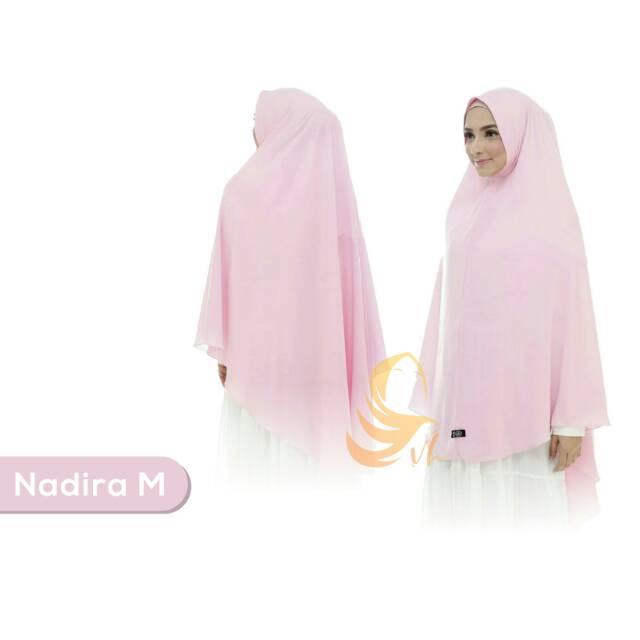 Khimar Nadira M Kerudung Tanpa Pet Hijab Syari Jilbab Instan Jumbo Wolfis Polos By AFNA