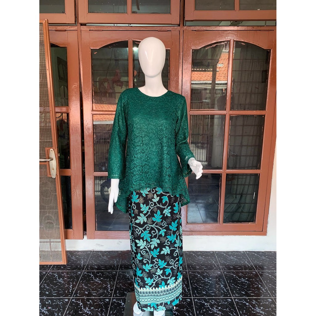 (RealPict) Kebaya Asmara Bians Bianca SETELAN Brukat CORD Tebal &amp; Rok Batik! Dijamin Real Pict !