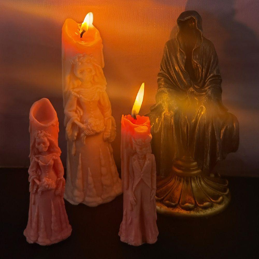 Preva Halloween Candle Mold Gift Polymer Clay Alat Membuat Lilin Cetakan Resin