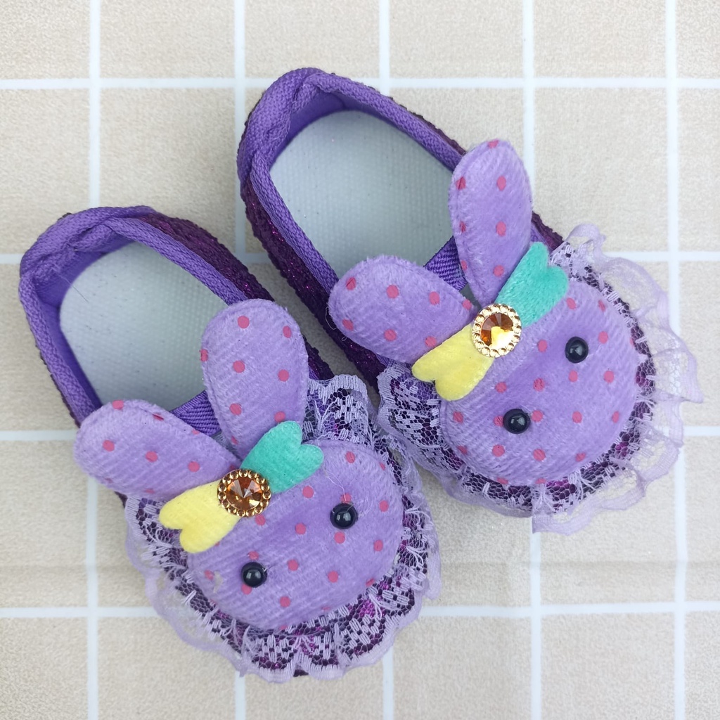 mandirishoestore-SEPATU PREWALKER ANAK PEREMPUAN BONEKA KELINCI 0-12 BULAN FPY12