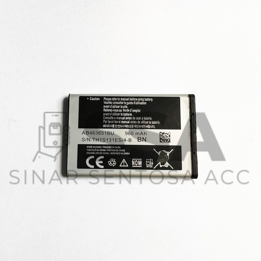 Baterai Original 100% Samsung Galaxy Corby / Lakota C3650 C3322 Battery Batre Batrai Batrei HP ORI GARANSI