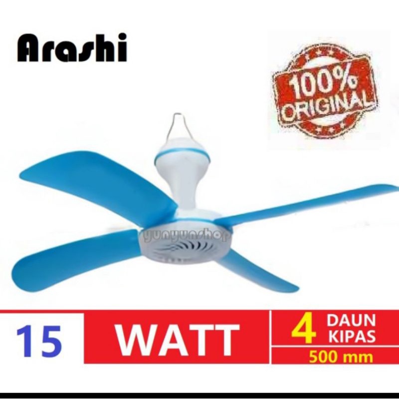 KIPAS ANGIN GANTUNG 15 WATT 4 BALING BALING