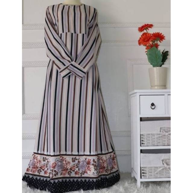 GAMIS SYARI JUMBO Dress Muslim BUSUI Abinaya Motif LV Shabby