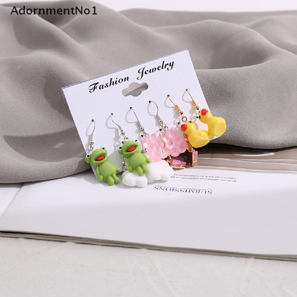 (AdornmentNo1) 5 Set Anting Tusuk Model Kodok / Awan Gaya Punk Untuk Anak Perempuan