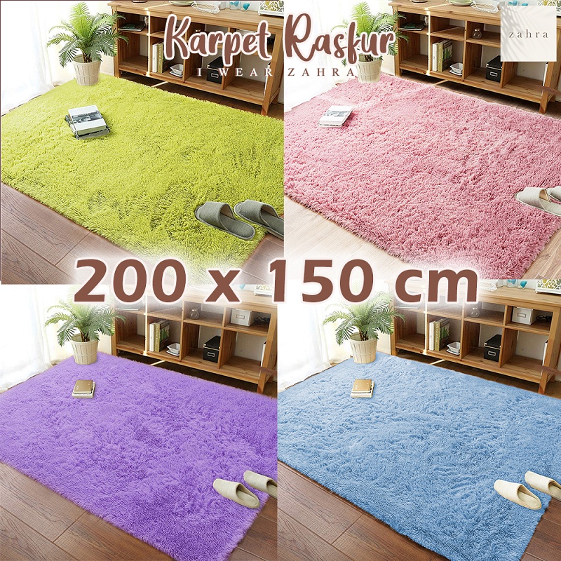 KARPET BULU RASFUR 200 x 150 cm - Alas Duduk Background Foto Fotografi Bekgron Foto Produk Photo PhotographyBulu Halus Tebal Cantik Empuk Nyaman