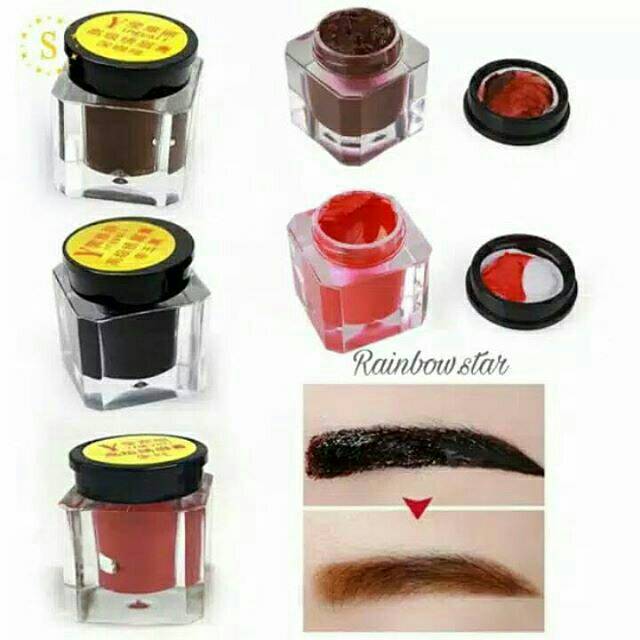 Tinta latihan sulam alis bibir bentuk seperti henna halal