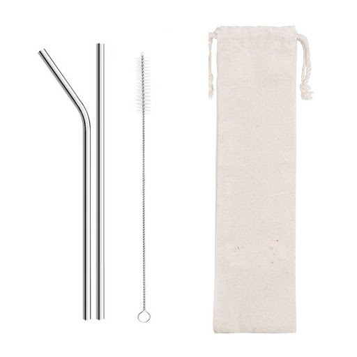 Pouch for Stainless Metal Straw blacu, Pouch Kantong Sedotan Stainless Steel minim 5 pcs