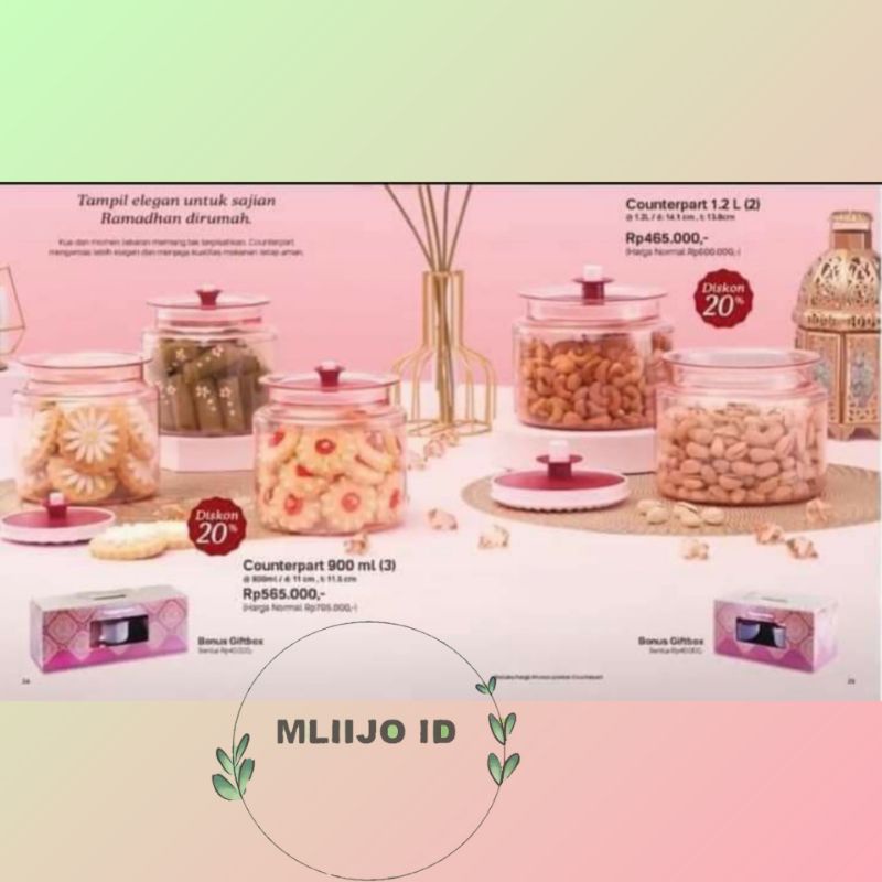 Counterpart Set toples TUPPERWARE 1.2 L & 900 ml with box