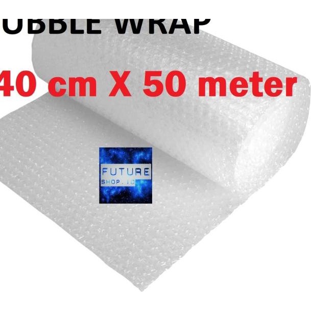 

Plastik Bubble Wrap ukuran 40 cm x 50 meter KUALITAS PACKING BIRU - Putih