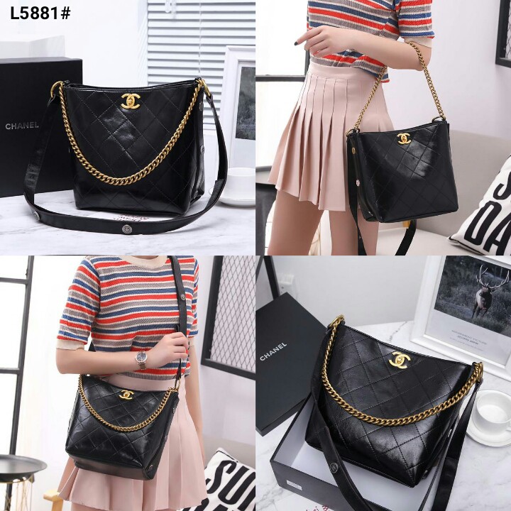 S-TOP 2019 NEW MODEL Ch4n3l Hobo Bag With Sling Strap + Box L5881#