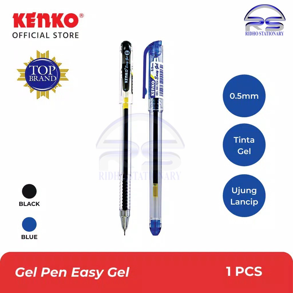 

Pulpen Kenko Easy Gel 0.5 - Pen Tinta 0,5 - Pulpen Lancip - Tajam