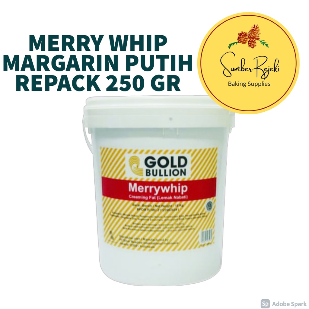 

Gold Bullion Merry Whip / Merrywhip Margarin Putih 250 Gr