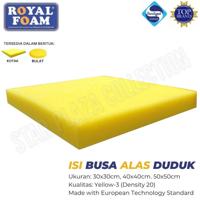 Busa Yellow Refill Bantal Alas Duduk Spon Alas Lesehan Lantai Jok Kursi / Sofa Busa Isi Ulang