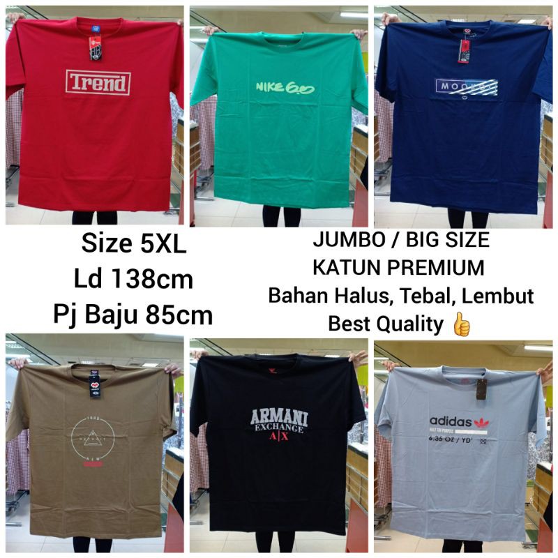 KAOS OBLONG SUPER JUMBO 5L 5XL XXXXXL PREMIUM - SUPER BIG SIZE - SUPER JUMBO - KAOS OBLONG