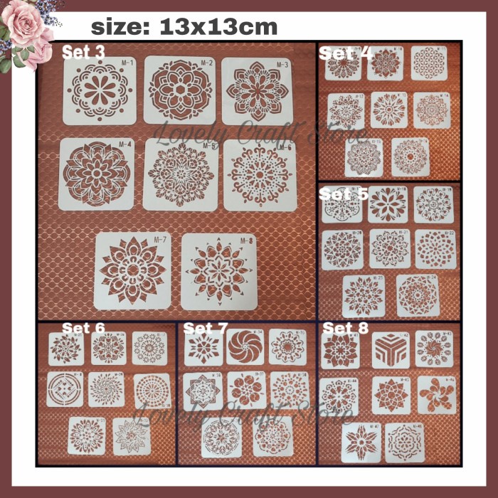 

Menakjubkan 8Pcs/Set Plastic Stencil Cetakan Stensil Lukis, Craft, Kue, Decor Murah