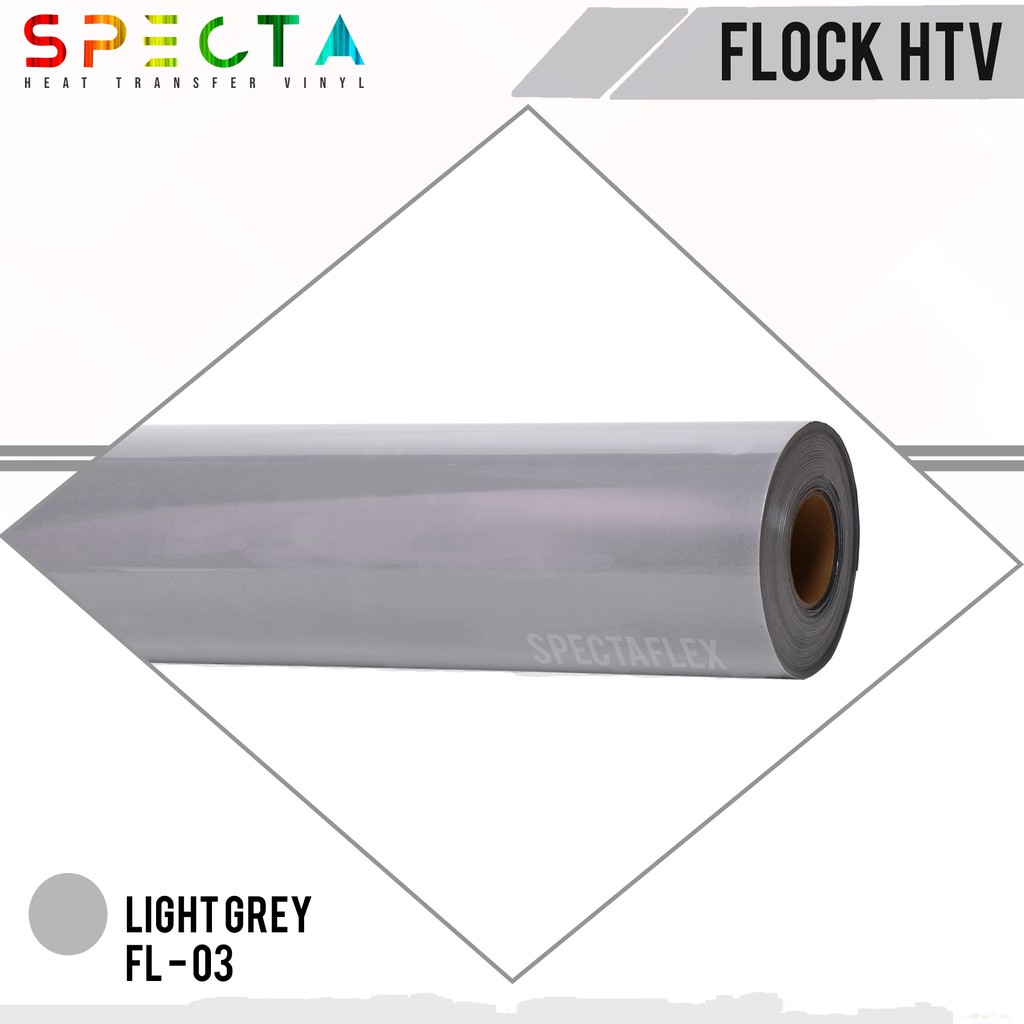 POLYFLEX FLOCK KOREA SPECTAFLEX FL-03 FLOCK HTV LIGHT GREY