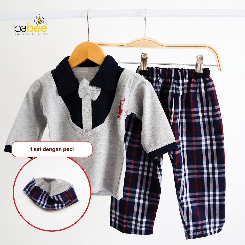 stylish KOKO / POLO / BAIQ SAILOR FESTIVE bayi baju koko anak Baju koko muslim peci bayi cowok anak laki keren lebaran aqiqa