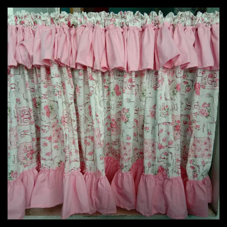 Gorden Gordyn Hordeng Kolong Meja Dapur Murah Ruffle Renda Shabby Chic