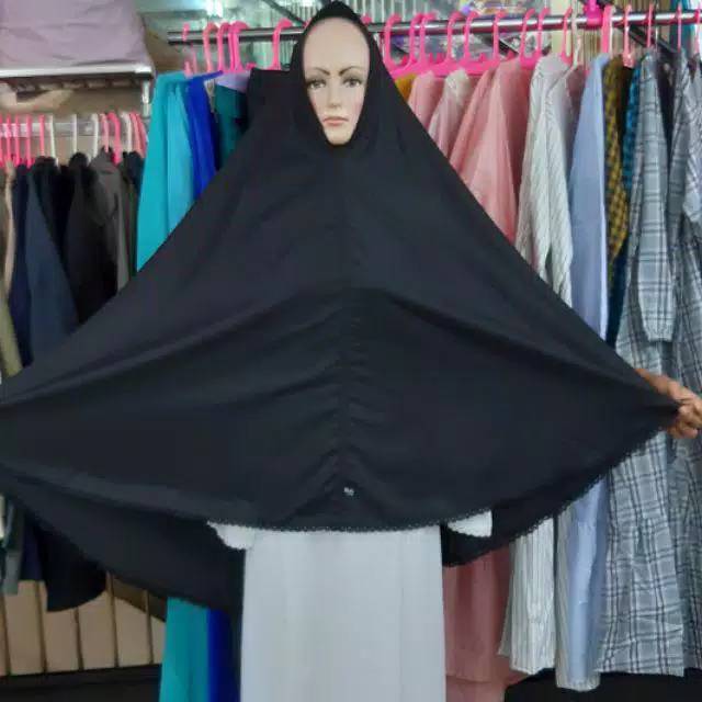 Bergo Jumbo Polos khusus hitam