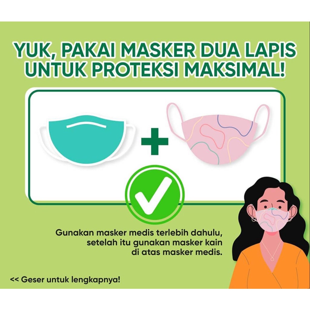 (BISA BAYAR DI TEMPAT) MASKER KAIN DOUBLE MASK MASKER PERLINDUNGAN GANDA LUAR SAJA NON MEDIS ANTI