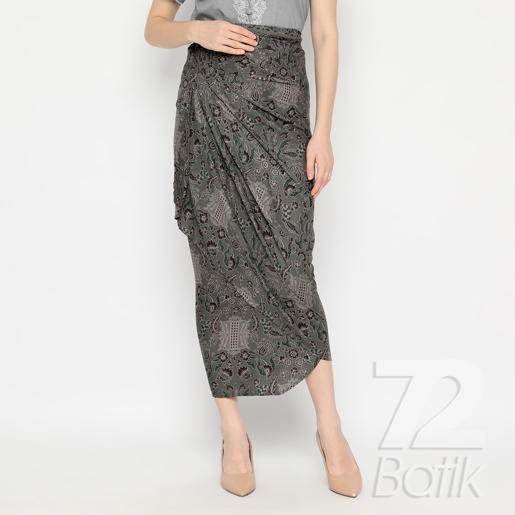 ROK BATIK SPAN Skirt Lilit Kebaya Instan Modern Wanita Motif Pintu Aceh Warna Abu Grey Gray 728877 Cap 72 - Rok Batik Lilit Bawahan Skirt Kamen Kebaya Songket Batik Panjang Plisket Span Instan Jadi Bali Lembaran Premium Modern Untuk Wanita Kondangan