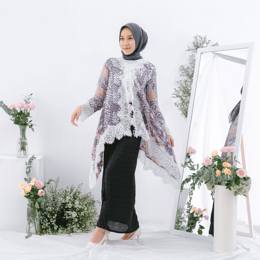 chandani.id • EDREA SET • outer viscose rok lilit instan wisuda kondangan kebaya kartini. outer kondangan. kebaya wisuda. outer brokat. by chandani