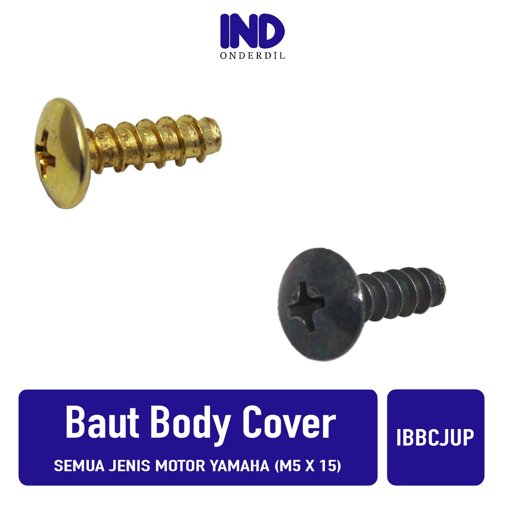 Baut Body Cover Semua Jenis Motor Yamaha M5 x 15 Baud Bodi Cacing Philip Phillip Phillips Pilip 5x15 M5x15 M5