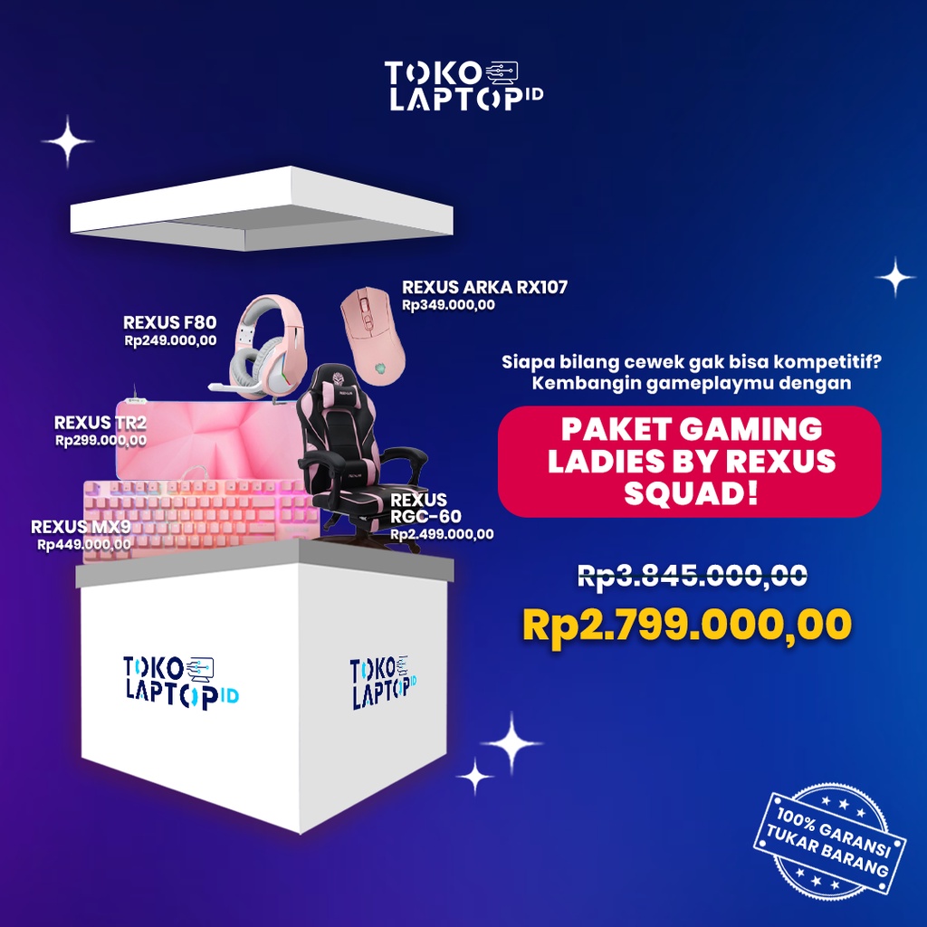 Paket Gaming Ladies Lengkap Siap Pakai REXUS
