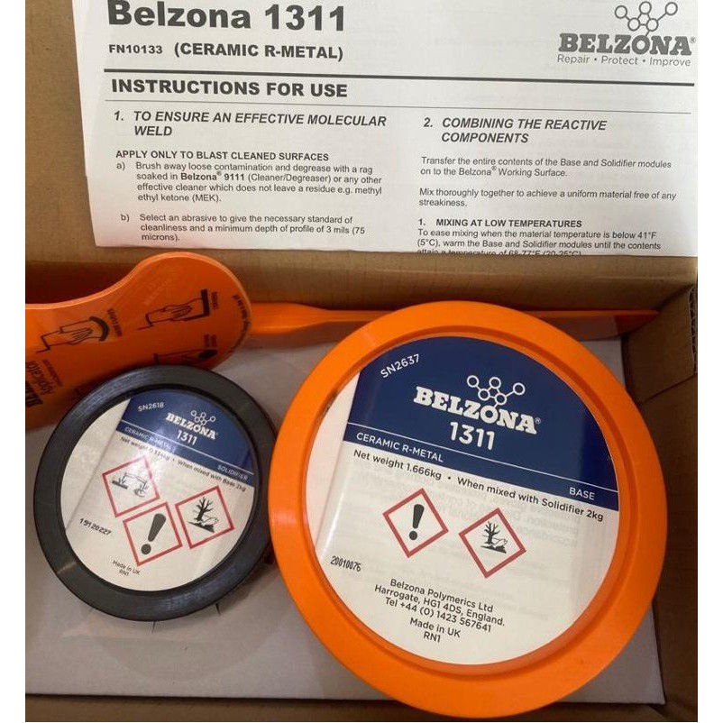 BELZONA 1311 SET CERAMIC R METAL MADE IN UK Belzona 1311