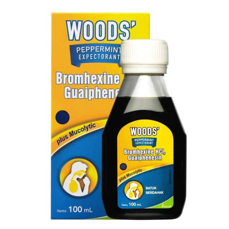 WOODS BIRU WOODS PEPPERMINT EXPECTORANT WOODS BATUK BERDAHAK 60 ML 100 ML