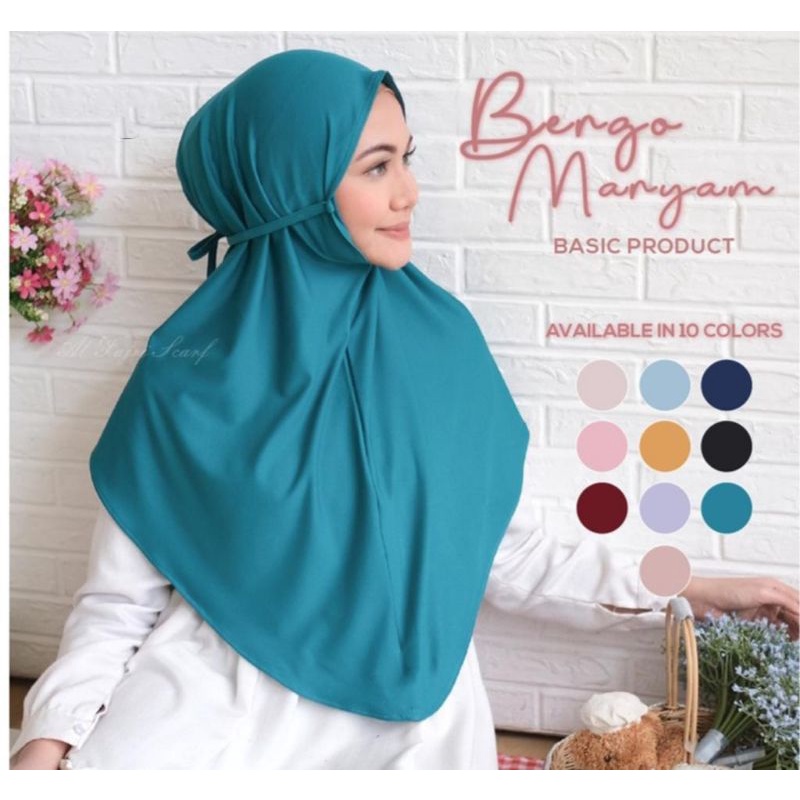 BERGO / KERUDUNG / HIJAB / KHIMAR SIRIA TALI JERSEY SUPER