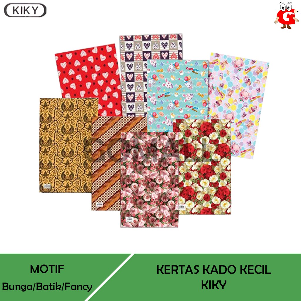 

Kertas Kado Kecil Motif Bunga/Batik/Fancy Kiky