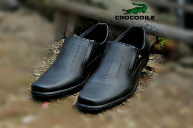 Top Seller☆ Sepatu Pria Crocodile Pantofel Tali Pendek Kulit Swedian Formal Kerja