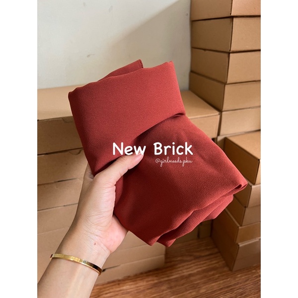 ARUMI / PASHMINA MALAY (BISA SYAR'I UKURAN BARU -+200x75)-New Brick