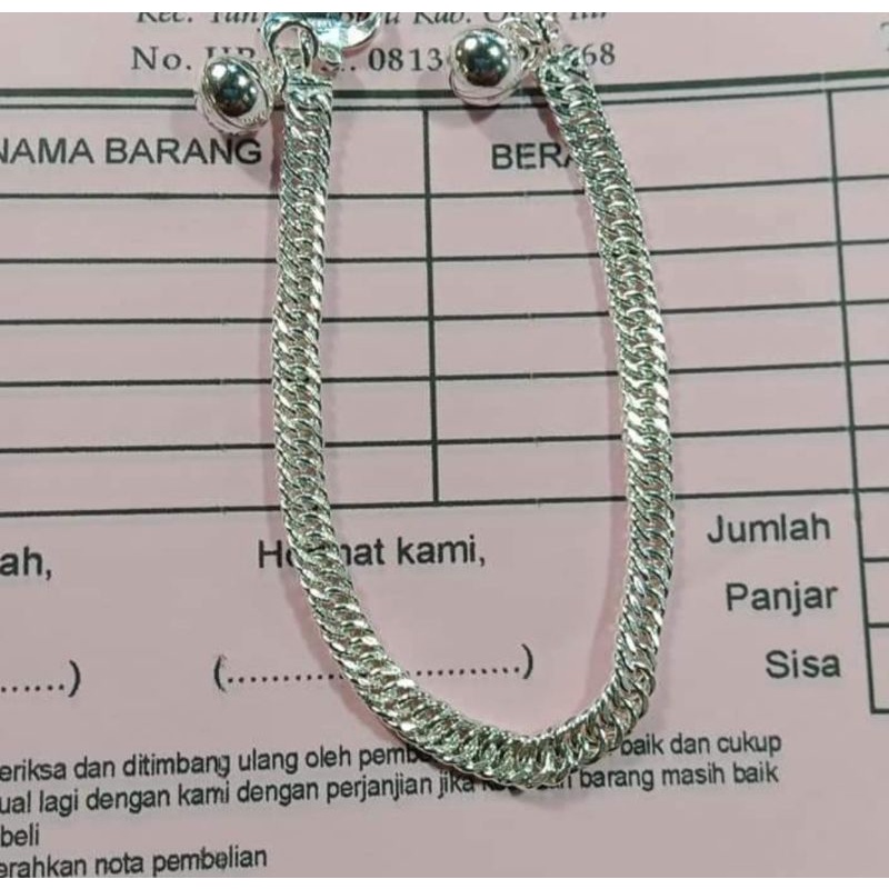 Gelang Pulir  Dewasa/ Perak Asli/ Perhiasan Silver Wanita