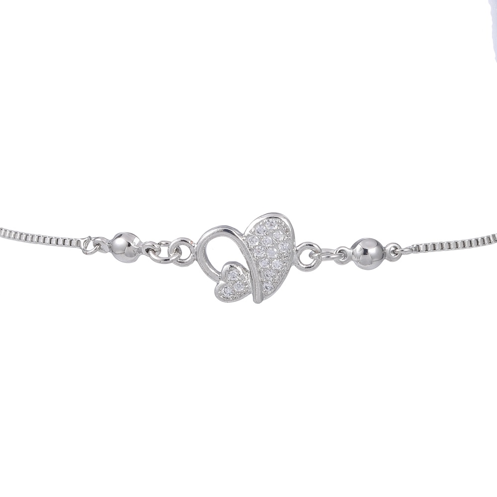 ✅COD Gelang Wanita Korea Silver Forever LOVE Gelang Hari Valentine Hadiah Ulang Tahun untuk Pacar Fashion Gelang Perhiasan Perak D317