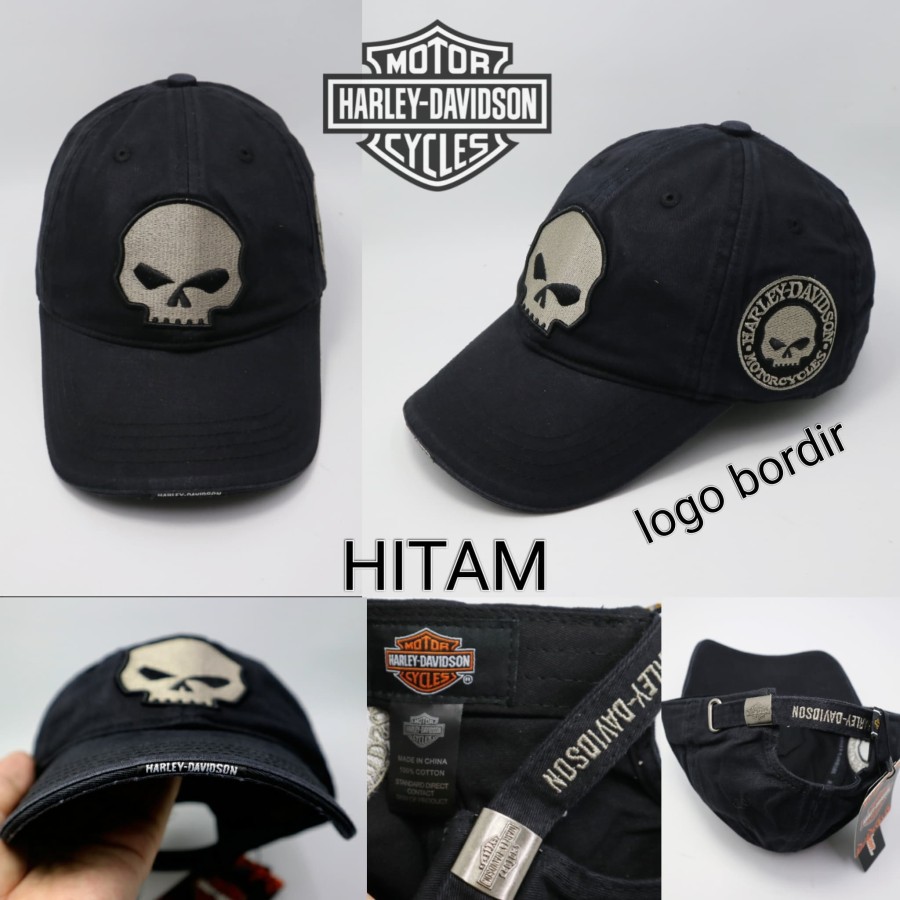 [Kode Produk 775] Part 1 - Topi Pria Dewasa Distro Pencis Keren M WE258 Topi Harley Davidson Impor