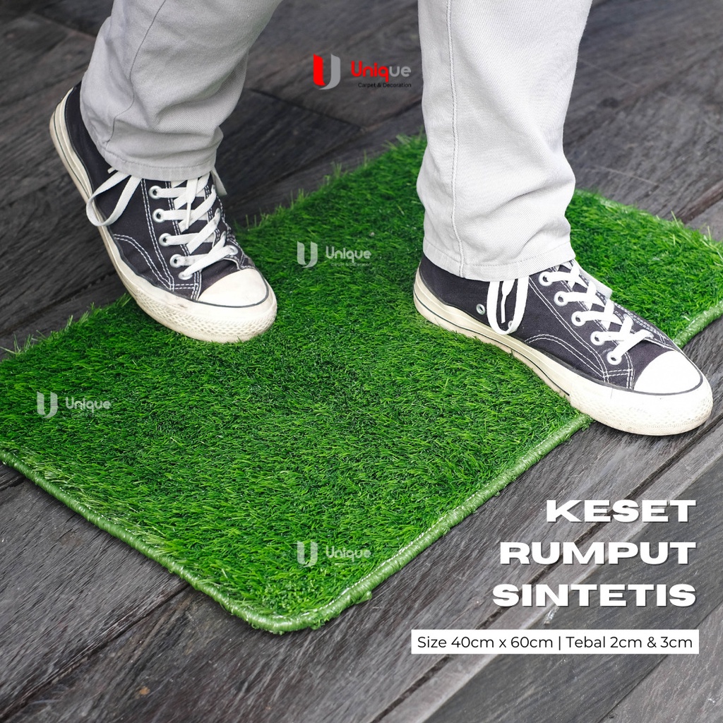 Keset Kaki Doormat Rumput Sintetis Tebal