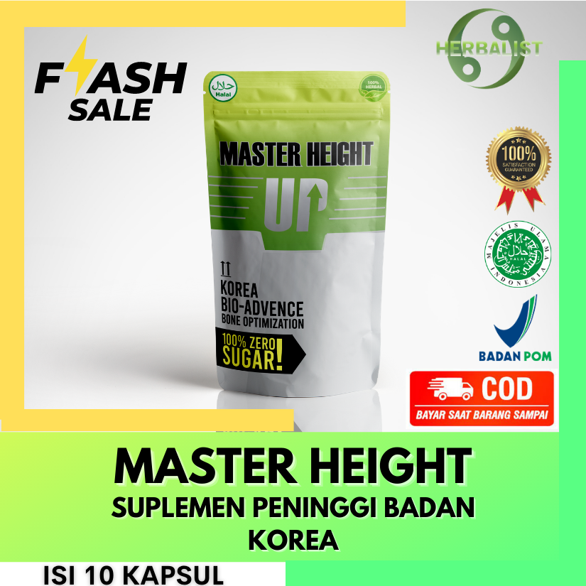 MASTER HEIGHT – Peninggi Badan Original Terlaris / susu penambah tinggi badan / penambah tinggi